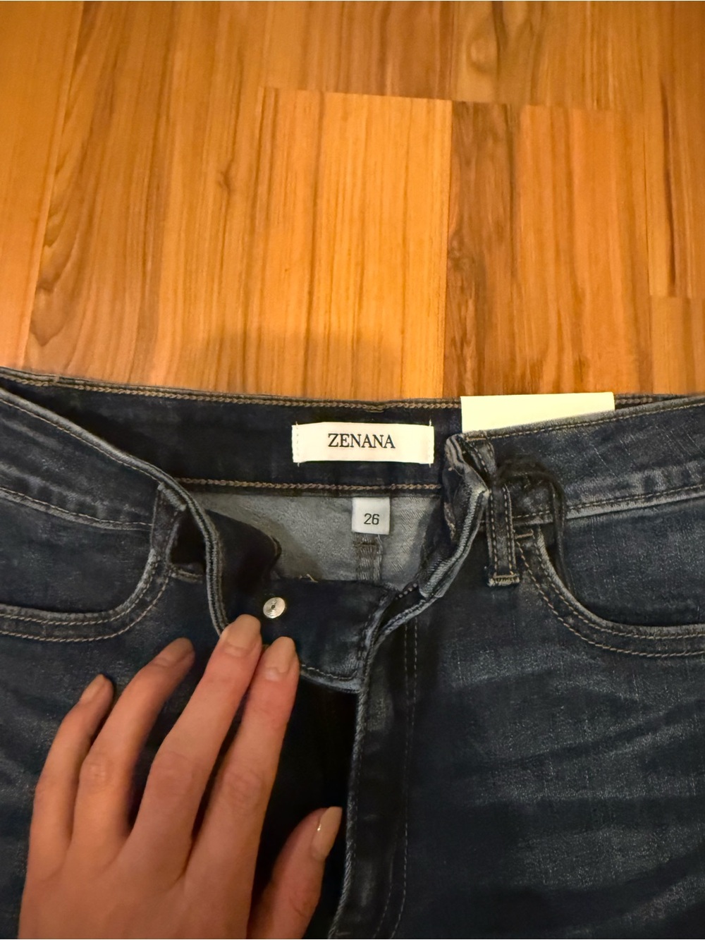 Zenana Outfitters Dark Blue Skinny Jeans - Picture 5 of 8